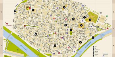 რუკა უფასო ქუჩის რუკა სევილია, ესპანეთი