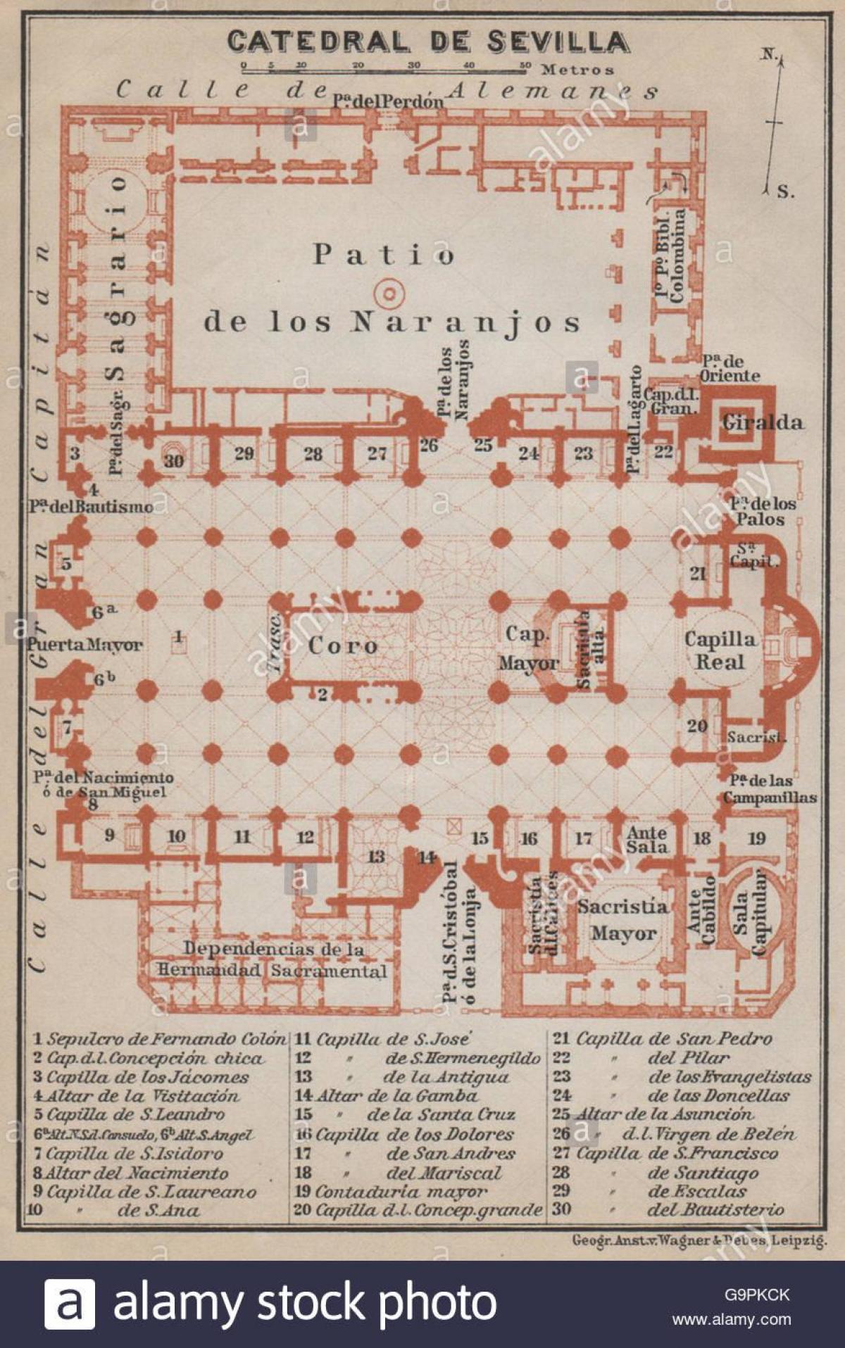 რუკა სევილიის საკათედრო ტაძარი